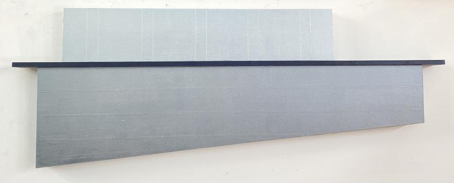 Construction 205
17.5x48x2.75
Acrylic on joined panels 
$800